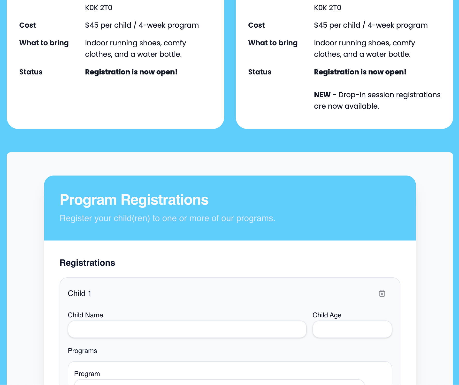 Embedded Registration Form Demo